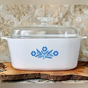 Vintage Corningware Blue Cornflower 5 Liter/Quart Dutch Oven with Lid